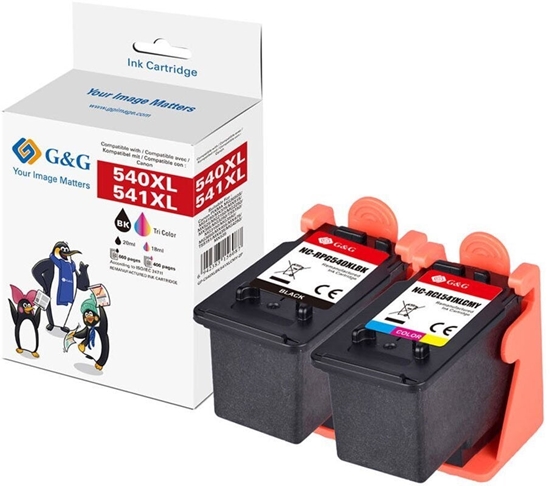 Picture of Tusz G&G Patronen 2er Set kompatybilne z Canon 540XL + 541XL
