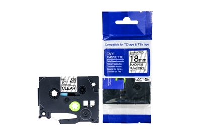 Picture of Tz2-141 uzlīmju lente melns uz caurspīdīga 18mm (analogs tze)