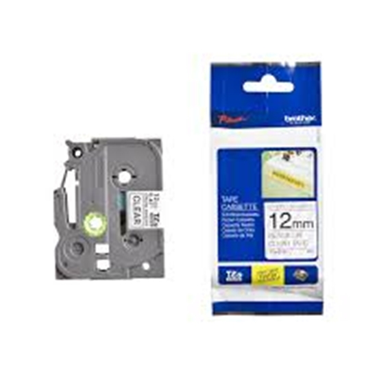 Изображение TZe-S131 uzlīmju lente Strong melns uz caurspīdīgu, 12mm