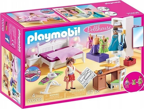 Изображение Zestaw z figurkami Dollhouse 70208 Sypialnia z kącikiem do szycia