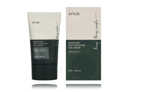 Изображение Anua Heartleaf Silky Moisture Sunscreen SPF50+ PA++++ 50 ml