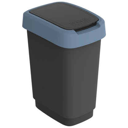 Изображение Atkrit.konteiners 10L Twist, melns|zils