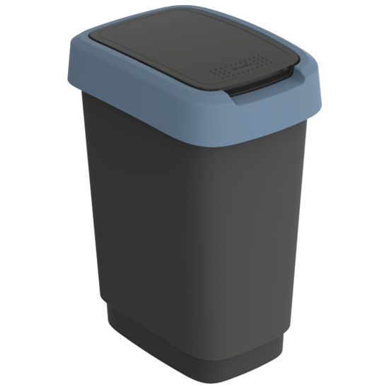 Изображение Atkrit.konteiners 10L Twist, melns|zils