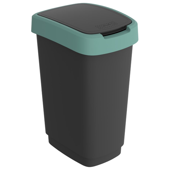 Изображение Atkrit.konteiners 25L Twist, melns|zaļš