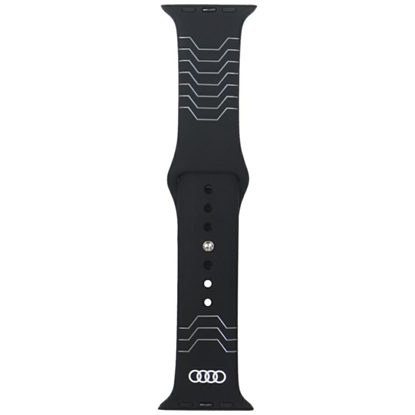 Attēls no Audi Audi Geometric Pattern Silicone Watch Strap for Apple Watch 44 / 45 / 46 / 49 mm - black