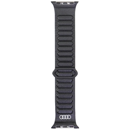 Изображение Audi Audi Logo Genuine Leather Magnetic Ring Strap for Apple Watch 40 / 41 / 42 mm - Black