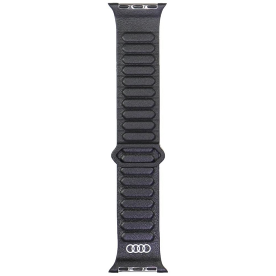 Изображение Audi Audi Logo Genuine Leather Magnetic Ring Strap for Apple Watch 40 / 41 / 42 mm - Black