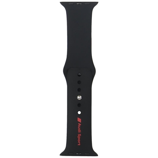 Изображение Audi Audi Sport Red Logo Silicone Watch Strap for Apple Watch 44 / 45 / 46 / 49 mm - black