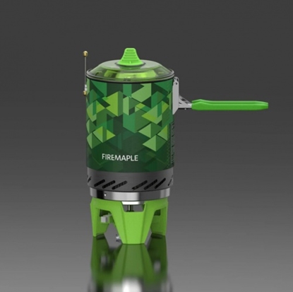 Attēls no Āra gāzes plīts komplekts X2 ar 1L katliņu, pjezo aizdedzi un ātru vārīšanās laiku | FMS-X2