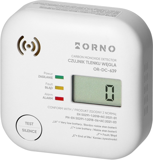 Picture of Bateryjny czujnik tlenku wgla (czadu), wbudowana bateria, ywotno sensora i baterii 10 lat,OR-DC-639