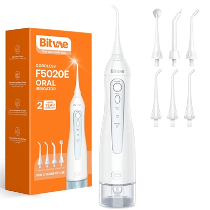 Изображение Bitvae 5020E irrigators 300ml ūdens tvertne / x7 sprauslas / 3 režīmi / 30-100PSI White