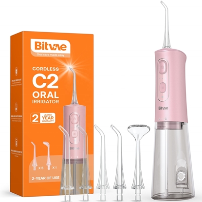 Изображение Bitvae C2 irigators 260ml ūdens tvertne / x6 sprauslas / 3 režīmi / 30-100PSI Pink