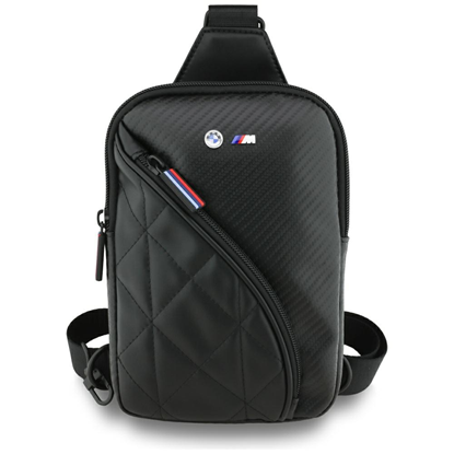 Изображение BMW Carbon Pockets & Metal Logo 10" Crossbody Tablet Bag Black