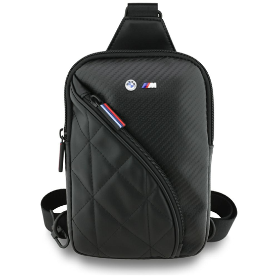 Изображение BMW Carbon Pockets & Metal Logo 10" Crossbody Tablet Bag Black