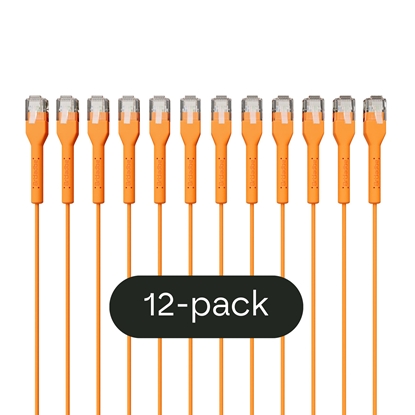 Изображение Broadbe Slim Patch Cable 5G Orange 0.3m 12-pack