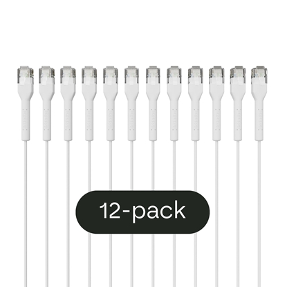 Изображение Broadbe Slim Patch Cable 5G White 0.3m 12-pack