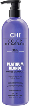 Изображение CHI Color Illuminate Platinum Blonde Purple Shampoo 739ml