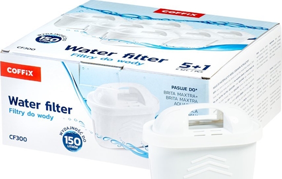 Изображение Coffix Uniwersalne filtry do dzbanka wody 6 szt. CF300