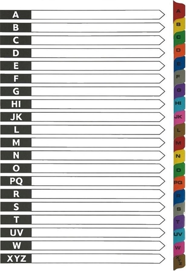 Picture of D.Rect Przekadki kartonowe A4 A-Z index laminowany