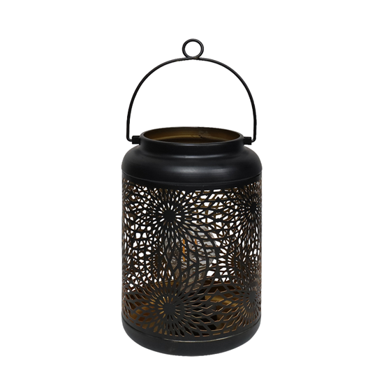 Picture of Dārza Laterna ar LED uz baterijām, 12x12x18cm, mel