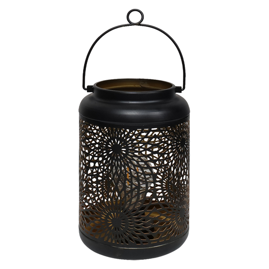 Picture of Dārza Laterna ar LED uz baterijām, 15x15x22cm, mel