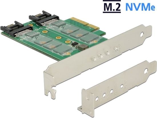 Picture of Delock PCI Express Card > 3 x M.2 Slot - Low Profile Form Factor