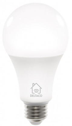Attēls no DELTACO LED Spuldze, E27, WIFI 2.4GHZ, 9W, 810LM, Dimmējama, 2700K-6500K, 220-240V