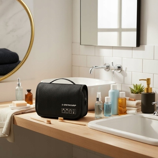 Picture of Dunlop Torba kosmetyczna podróna z uchwytem do powieszenia (Czarny) 25x20x10 cm