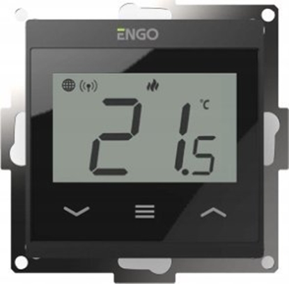 Изображение Engo Internetowy, podtynkowy regulator temperatury do ramki 55x55, czarny