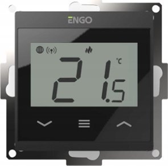 Picture of Engo Internetowy, podtynkowy regulator temperatury do ramki 55x55, czarny