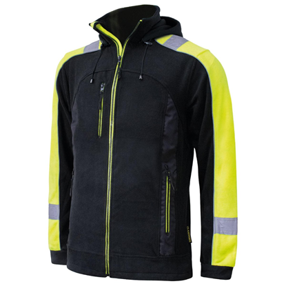 Attēls no Flīsa jaka Classwork melna|dz. ar kapuci M