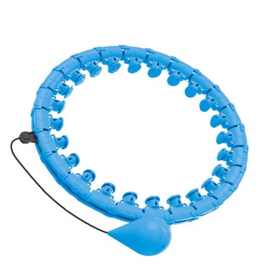 Изображение Gudrais hula hop stīpiņas ar radzēm un svariem, 50 cm, zilas, REBEL ACTIVE