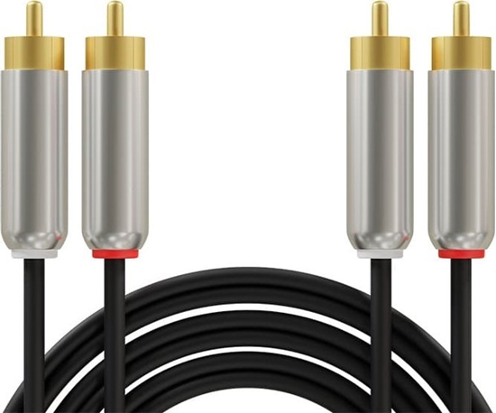 Изображение Kabel Blow RCA (Cinch) x2 - RCA (Cinch) x2 2.5m czarny (91-251#)