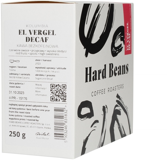 Picture of Kawa ziarnista Qualia Caffe Kawa ziarnista Kolumbia El Vergel Decaf 250g - bezkofeinowa