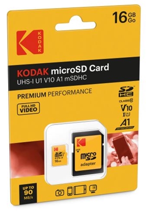 Attēls no Kodak MicroSDHC 16GB UHS-I U1 V10 A1 Premium