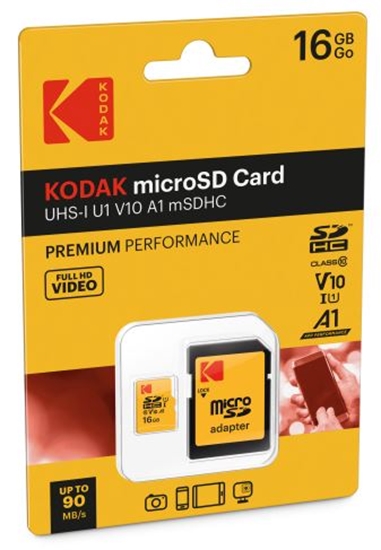 Picture of Kodak MicroSDHC 16GB UHS-I U1 V10 A1 Premium