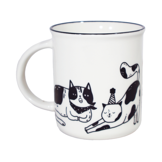 Picture of Krūze keramiska 330ml, kaķi