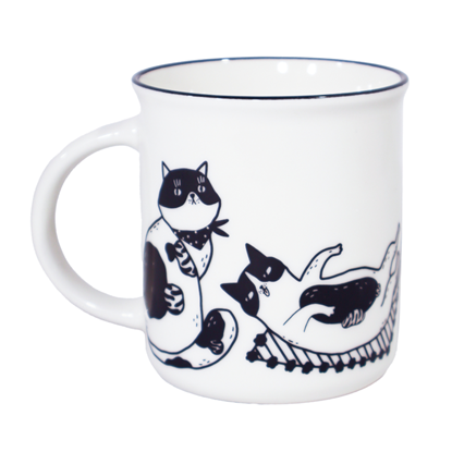 Attēls no Krūze keramiska 330ml, kaķi