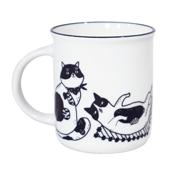 Picture of Krūze keramiska 330ml, kaķi