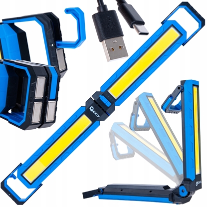 Attēls no Lampa warsztatowa skadana z magnesami LED COB 10W 4000mAh 1000lm (25)