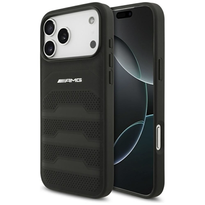 Picture of Mercedes-Benz AMG Leather Debossed Lines Logo Case for iPhone 17 Pro Max - Black
