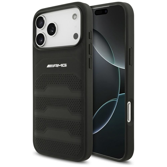 Picture of Mercedes-Benz AMG Leather Debossed Lines Logo Case for iPhone 17 Pro Max - Black