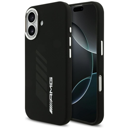 Picture of Mercedes-Benz AMG Silicone Oversize Rhombs MagSafe Case for iPhone 17 - Black