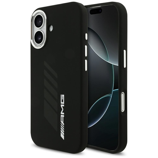 Picture of Mercedes-Benz AMG Silicone Oversize Rhombs MagSafe Case for iPhone 17 - Black