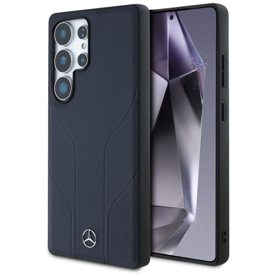 Picture of Mercedes-Benz Mercedes Leather Debossed Lines MagSafe Case for Samsung Galaxy S25 Ultra - Blue