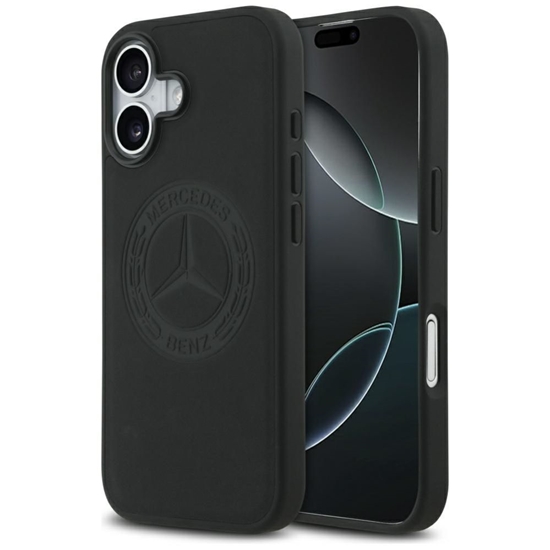 Picture of Mercedes-Benz Mercedes Leather Vintage Logo MagSafe Case for iPhone 17 - Black