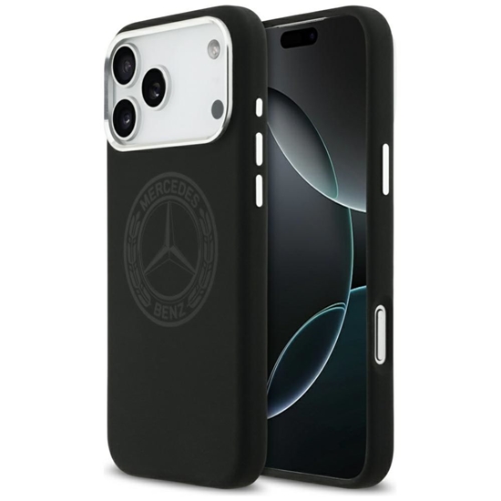 Picture of Mercedes-Benz Mercedes Silicone Vintage Logo MagSafe Case for iPhone 17 Pro Max - Black