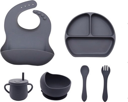 Picture of OlsenHome - Silikone baby måltidssæt med 6 dele
