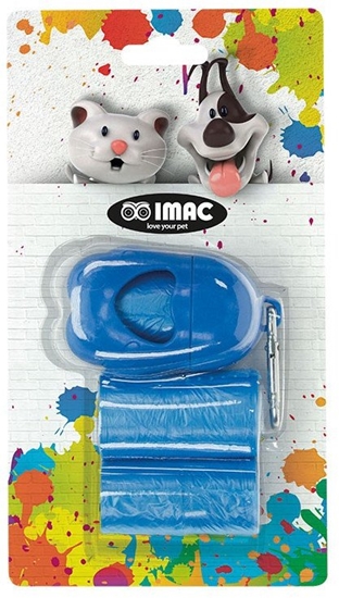 Изображение Pojemnik na woreczki na odchody, dla psa, plastik, z 3 rolkami woreczkw