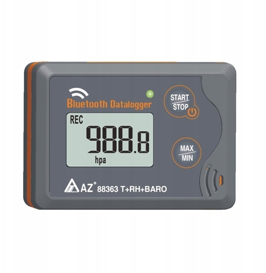 Picture of Rejestrator temperatury, wilgotnoci i cinienia atmosferycznego z Bluetooth AZ 88363